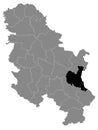 Location Map of ZajeÃÂar District
